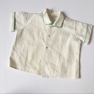 Vintage toddler boy cotton button down shirt💞